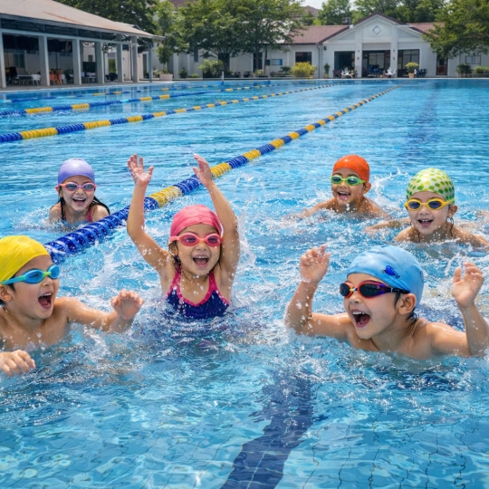 Học viên tại Hồ bơi SaLa