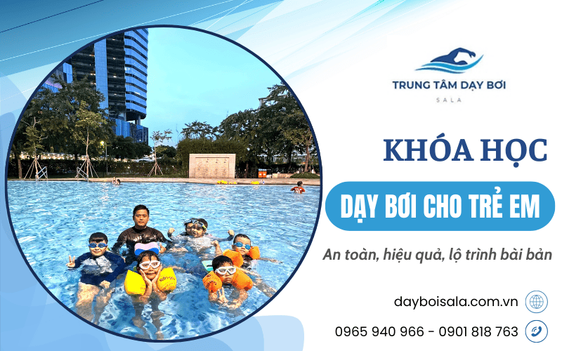 khóa học dạy bơi cho trẻ em